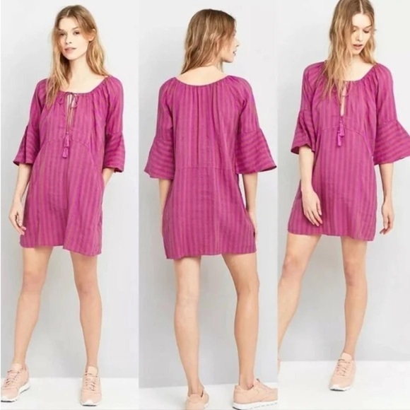 Free People Fuchsia and Mauve Striped Top - Picture 1 of 6